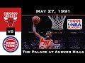 Full Game The Infamous Walk Off Bulls Sweep The Bad Boy Pistons May 27 1991