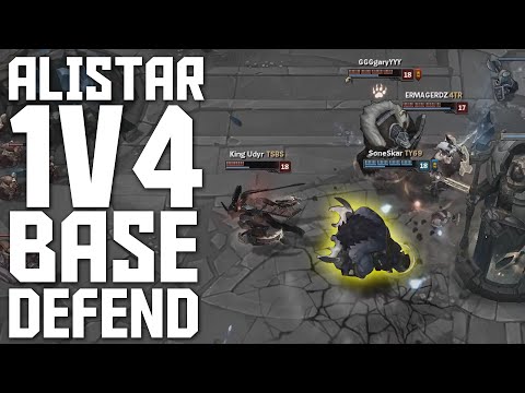 Alistar 1v4 base defend to save the game!