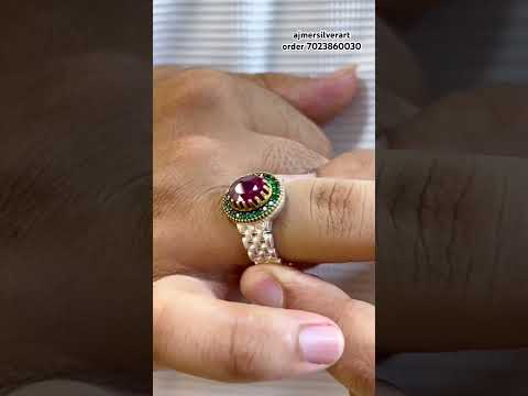 100% natural ruby stone irani ring | irani rings for men’s #ajmer #sufi #stone #shorts #mensfashion