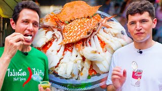 Travel vlog - Thai Street Food - $1 FOOD at Traditional Market in Bangkok!! (ft. Nick DiGiovanni)