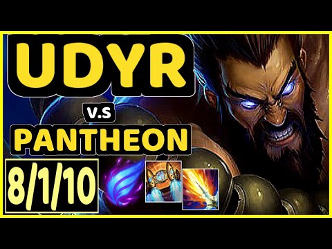 UDYR vs PANTHEON - 8/1/10 KDA JUNGLE GAMEPLAY - BR Ranked MASTER