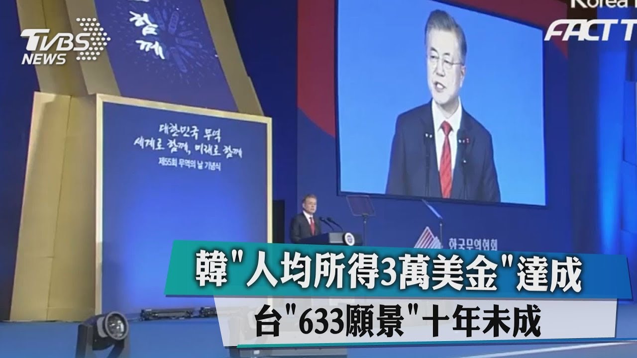 韓「人均所得3萬美金」達成　台「633願景」十年未成