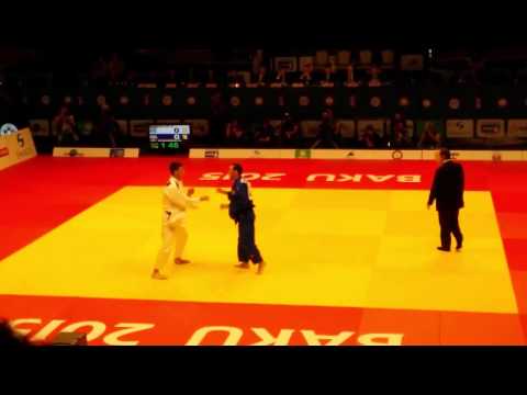 Judo Grand Slam Baku 2015.Final-73 kg.Rustam Orujov-Sainjargal Nyam-Ochir