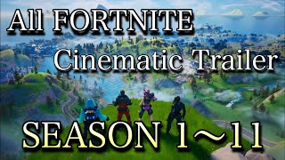 【FORTNITE】All fortnite Cinematic Trailer (Seasons1-11)