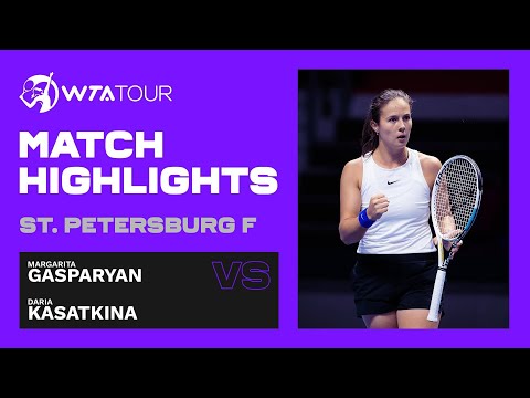 Теннис Margarita Gasparyan vs. Daria Kasatkina 2021 St. Petersburg Final | WTA Match Highlights