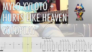 Mylo Xyloto + Hurts Like Heaven Coldplay Cover • Guitar Tab • Tutorial • Lesson