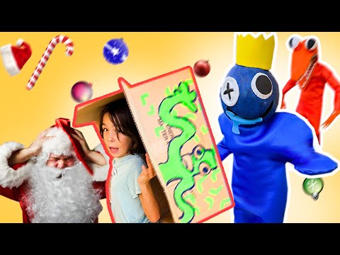 ¡ NAVIDAD de Rainbow Friends En la VIDA Real!! Juegamos con Blue y Orange