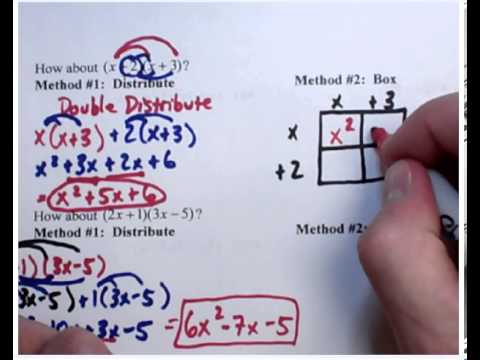 Notes Algebra I Multiply Polynomials Part 1
