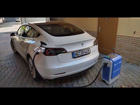 Real Review of Tesla Model 3 CCS Rapid Charging by SETEC Charging station of CHAdeMO and CCS in EU