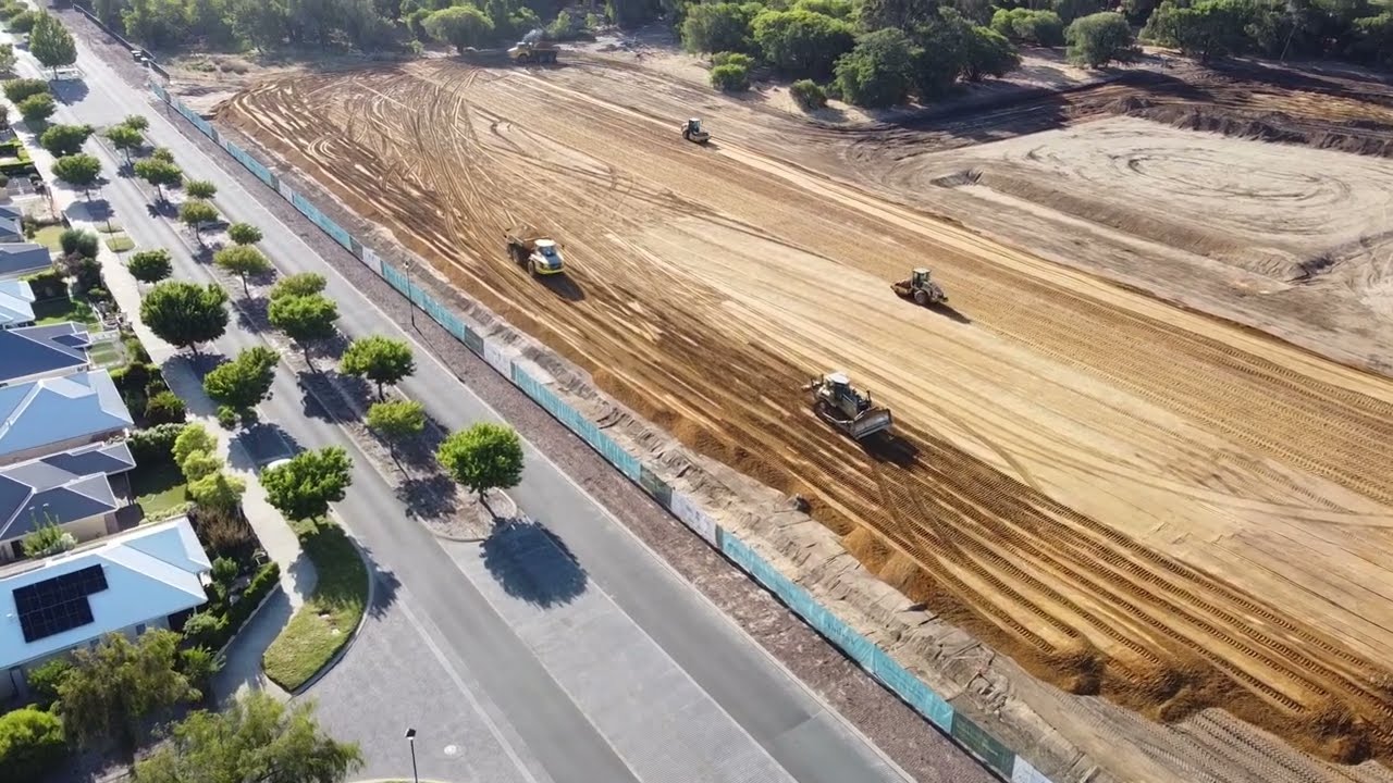 Embark Busselton | Drone footage of the stage 1 bulk earthworks.