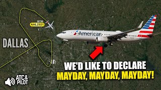 American Airlines Boeing 737 PERFORMS a GO-AROUND and DECLARES MAYDAY due to a gear issue in Dallas