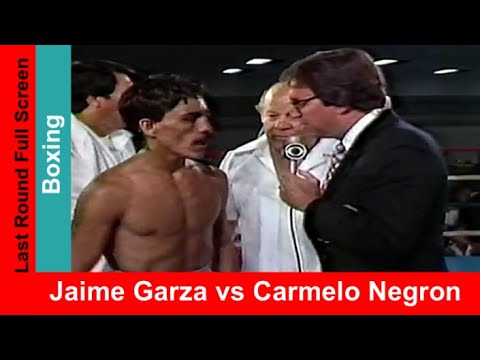 Jaime Garza vs Carmelo Negron, Widescreen Last Round & Technical Knockout, Boxing Match 1982