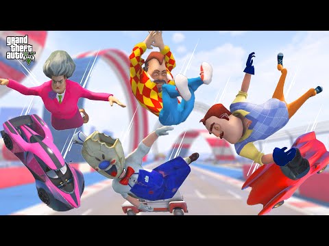 YOK BÖYLE YARIŞ ! KÖTÜLER İŞ BAŞINDA 😱 GTA 5 Dark Riddle - Scary Teacher - Ice Scream