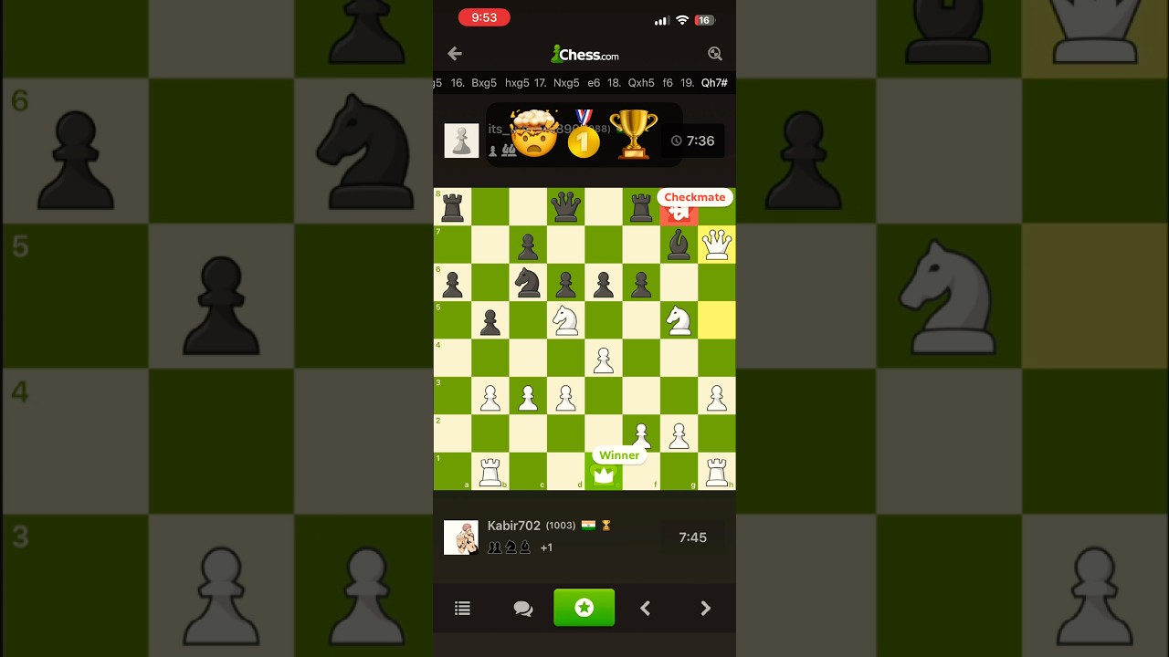 What a Win 🥇 #checkmates #chess #nothingimposibleinthisworld #checkmate