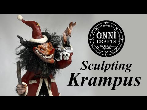 Sculpting Krampus // Polymer clay sculpture