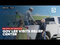 Governor Bill Lee visits Northeast Tennessee disaster relief center
