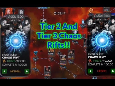 Tier 2 And Tier 3 Chaos Rifts | Marvel Contest Of Champions