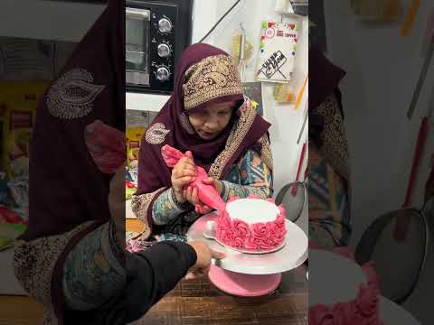 Rose Cake Design Banana Sikhe/ Red Colour Ka 🤔