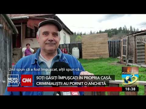 Primele imagini de la locul tragediei din Harghita, unde doi soţi au fost găsiţi împuşcaţi