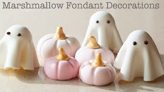 할로윈 케이크 데코레이션 with 마시멜로우 폰단트/ Halloween cake decorations with marshmallow fondant