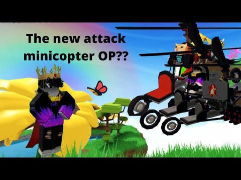 The new attack minicopter is OP! (Roblox Bedwars)
