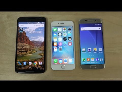 Nexus 6 Android 6.0 Marshmallow vs. iPhone 6 iOS 9 vs. Samsung Galaxy S6 Edge!