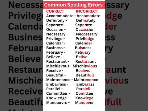 Spelling Mistakes #english #spelling  #shorts #vocabulary
