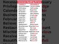 Spelling Mistakes English Spelling Shorts Vocabulary