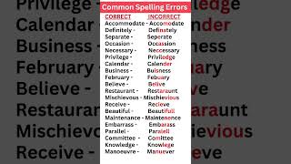 Spelling Mistakes #english #spelling  #shorts #vocabulary