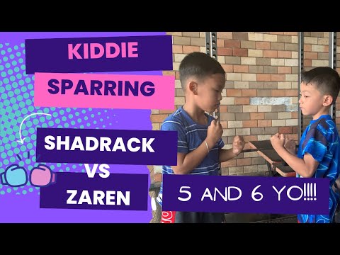 ROUND 2- FRIENDLY SPARRING of Shadrack Ezekiel and Zaren with referee WBF Champion, Lito Dante