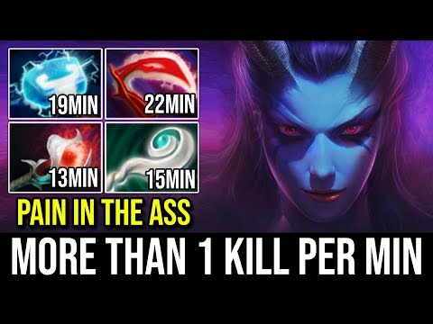 Pain in Your Ass AMAZING QOP - More Than 1Kill Per Min EPIC 24Kills Immortal 13Min Orchid Dota 2