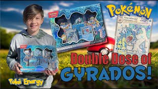 It's a double dose of Gyrados! We opened 2 Gyrados ex Premium Collection boxes and had so much fun!