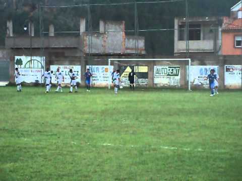 Gol de falta de Rubén de la U.D. Sumacárcer.