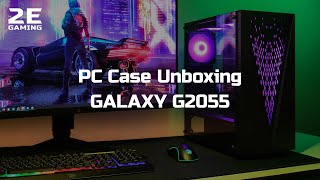 2E GAMING Computer case  GALAXY (G2055) MidT, 2xUSB2.0,1xUSB3.0, 3x120mm ARGB+strip,TG (side panel),without PSU,black