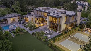 This $33,950,000 WORLD CLASS MANSION is the best modern estate in Atherton, California