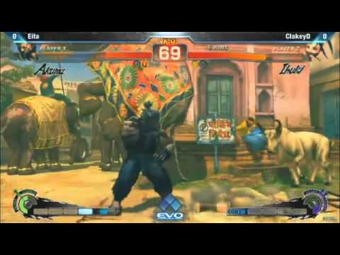 EVO 2K12: SSF4 AE2012 Singles : Eita (Akuma) vs ClakeyD (Ibuki)