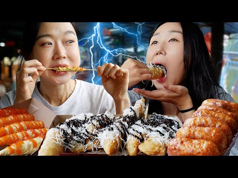 Mukbang jajanan Bandung bareng teman Korea di tengah badai petir! 🤣⚡