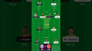 DELHI vs HYDERABAD | DREAM 11 | DD vs SRH