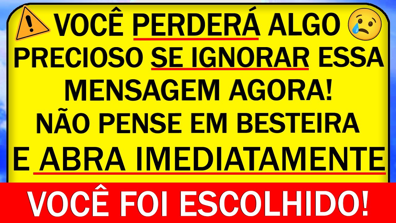 😮 DEUS QUER FALAR CONTIGO AGORA! MILAGRE URGENTE 😮