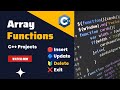 Array Operations In Data Structures Insert Delete Update Display And Exit In C Array Methods C