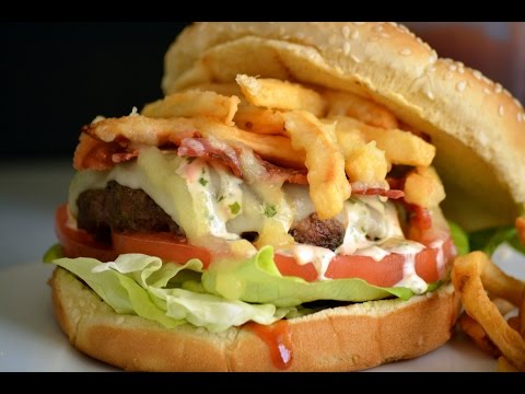COLOMBIAN HAMBURGER | How To  Make a Colombian Style Burger | SyS