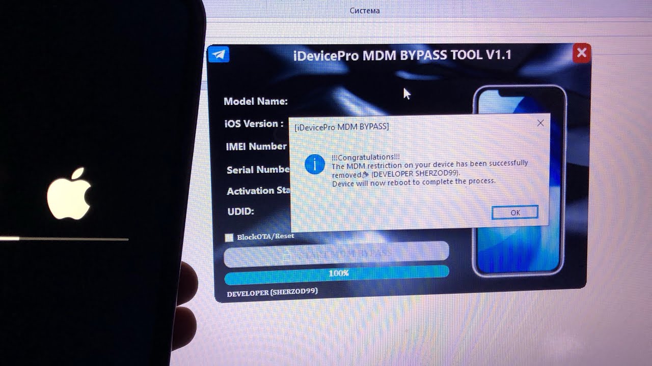 iDeviePro MDM Bypass Tool V1.1 iPhone 11 MDM bypass Done 