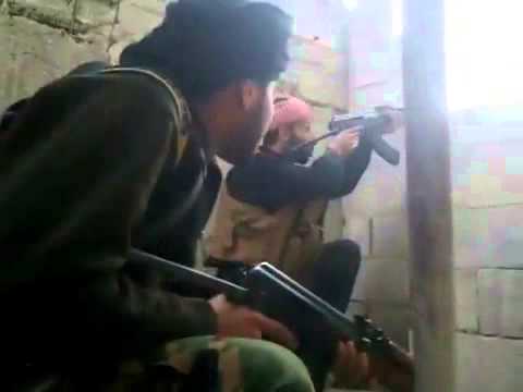 استهداف حاجز فرع الجوية في مدينة حرستا في ريف دمشق من قبل لواء عمر المختار ولواء تحرير الشام