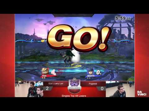 UGC Smash 4 Losers Top 32 - ELV l Larry Lurr (Fox, Donkey Kong) vs. Pugwest (Marth)