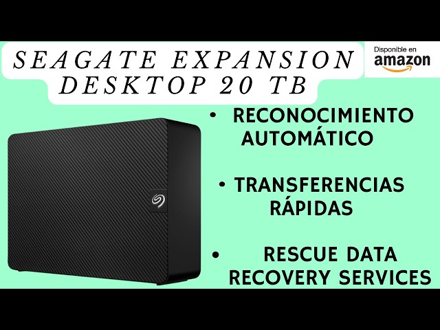 Vídeo relacionado con Seagate Expansion Desktop 20 TB, Unidad De Disco Duro Externa HDD, 3.5", USB3.0, PC Notebook, 2 Años Rescue Services (STKP20000400)