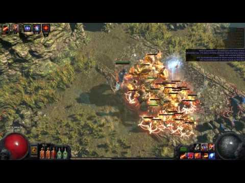 PoE 2.4 Lv 71 having fun with my reverse knockback totems