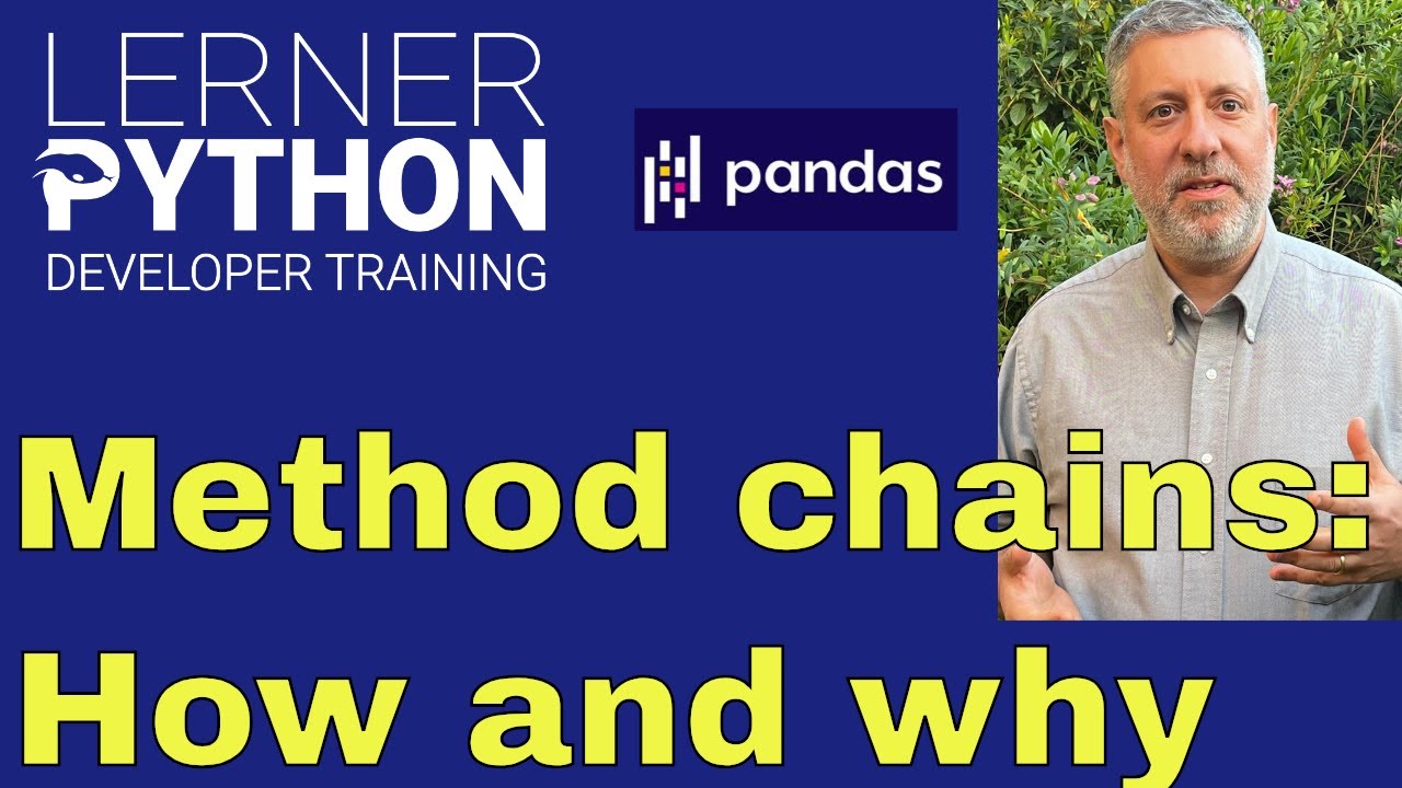 Reuven Lerner teaching Pandas method chaining