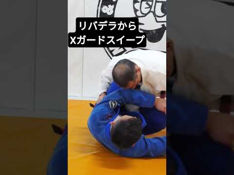 【柔術】リバースデラヒーバからXガードに変化してスイープ！
