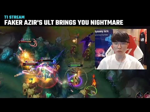 Faker Azir's Ult brings you nightmare | T1 Stream Moments | T1 cute moments