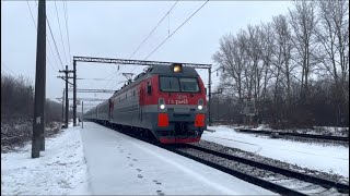 «Приветливая бригада»ЭП1М-731 с пассажирским поездом 018 (Москва- Симферополь)  #рязанскаяобласть